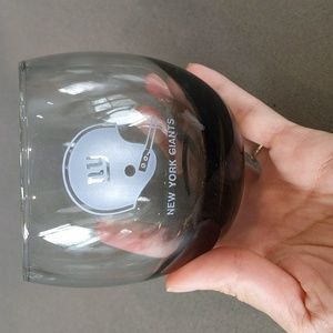 Vintage Giants NYG New York NFL drinking glass smokey Promo Glassware